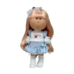 For 24cm Spanish Potato Mia Doll Lovely Outfit Clothing Denim Puppy Overall Dress Plaid Skirt Pants Set Clothes Dollhouse Gift