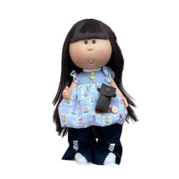 For 24cm Spanish Potato Mia Doll Lovely Outfit Clothing Denim Puppy Overall Dress Plaid Skirt Pants Set Clothes Dollhouse Gift