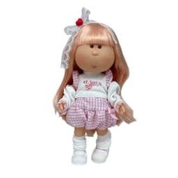 For 24cm Spanish Potato Mia Doll Lovely Outfit Clothing Denim Puppy Overall Dress Plaid Skirt Pants Set Clothes Dollhouse Gift