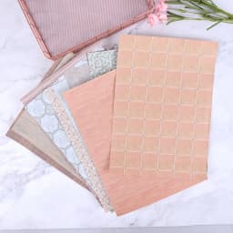 Hot Sale 1Pc 1/12 Dollhouse Miniature Grain Floor Wallpaper Tiles Sticker Bathroom Living Room Decor Toy Doll House Accessories