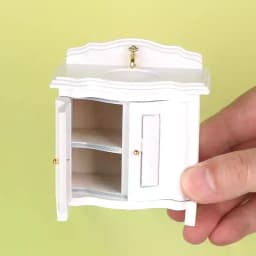 1Pcs Doll House Miniature Bathroom Sink Cabinet Prop Realistic 1/12 Scale Dollhouse Simulation Wash Basin Toy DIY Accessories
