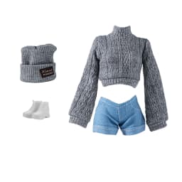 Fashion Doll Wool Coat with Shoes Hat DIY Accessories Doll Knitted Sweaters Pants Mini Winter Clothes for 1/6 BJD 28~30cm Dolls
