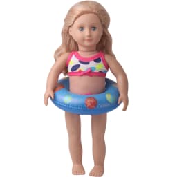 18 Inch Doll Summer Swimming Circle Suitable for Both Boys and Girls, Beach Pool Swimming Circle Doll Accessories