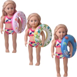 18 Inch Doll Summer Swimming Circle Suitable for Both Boys and Girls, Beach Pool Swimming Circle Doll Accessories