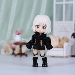 For Obitsu 11 Doll Goth Shirt Clothes Suit For OB11 Gsc 1/12 Bjd Molly YMY Doll Cloth Doll Outfit Dress Up