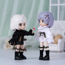 For Obitsu 11 Doll Goth Shirt Clothes Suit For OB11 Gsc 1/12 Bjd Molly YMY Doll Cloth Doll Outfit Dress Up