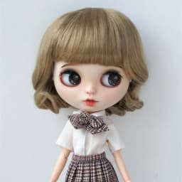 Jusuns QBaby Blythes Wig JD190 9-10inch 10-11inch Short Smart Wave Cut Synthetic Mohair BJD Hair Porcelain doll Accessories