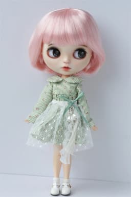 Jusuns QBaby Blythes Wig JD190 9-10inch 10-11inch Short Smart Wave Cut Synthetic Mohair BJD Hair Porcelain doll Accessories