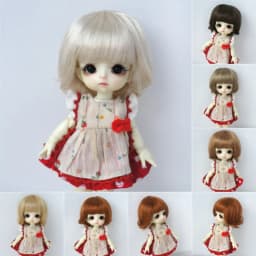 Jusuns QBaby Blythes Wig JD190 9-10inch 10-11inch Short Smart Wave Cut Synthetic Mohair BJD Hair Porcelain doll Accessories