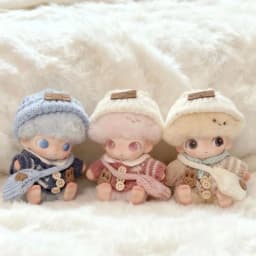 DIMOO Newborn Diary Colorful Buttoned Sweater Cute Little Rabbit Knitted Sweater Little Bear Crossbody Bag Baby Clothes 15cm