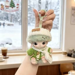 DIMOO Newborn Diary Colorful Buttoned Sweater Cute Little Rabbit Knitted Sweater Little Bear Crossbody Bag Baby Clothes 15cm