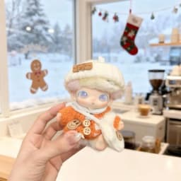 DIMOO Newborn Diary Colorful Buttoned Sweater Cute Little Rabbit Knitted Sweater Little Bear Crossbody Bag Baby Clothes 15cm