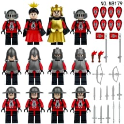 24 medieval minifigures M8179 scorpion country soldiers children assemble small particle building block toys cross-border
