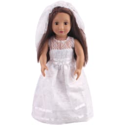 Doll Wedding Dress Series 18 inch Girl Long Wedding Dress Doll Dress Accessories