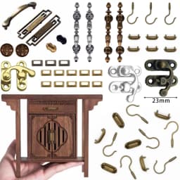 Dollhouse Mini Handles , Miniature DIY Tags, Mini Buckles and Locks, Blythe New Diy Miniature Dollhouse Accessory Models