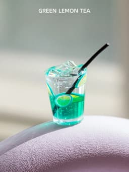 1pc 1:12 Scale Miniature Fruit Tea Drink for Dollhouse, Mini Simulated Food Toy, Decor for Kitchen & Bar Scenes