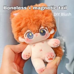 Genshin Impact Tartaglia 10cm Magnetic Tail Cotton Doll Plush Toy Cute Stuffed Figure Romantic Gift for Girlfriend Fans