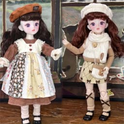 1 Set 1/6 SD 30cm Doll with Clothes Long Hair Attractive Eyes Dress Up Dolls with Wig Make Up Elegant Makeup Ball Joint Doll