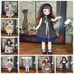 1 Set 1/6 SD 30cm Doll with Clothes Long Hair Attractive Eyes Dress Up Dolls with Wig Make Up Elegant Makeup Ball Joint Doll