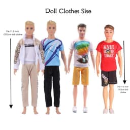 Ken Doll Clothes 48 Items / Lot 12 Inch Dolls Accessories Male Outfit Wear Man Shoes For 32cm Dolls Best Birthday Gifts