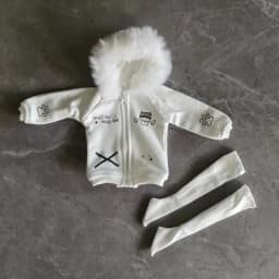 1/4 1/6 Doll's Clothes Suit for 45/30cm Bjd Doll Coat+Socks,Sweatshirts with Hood Dress Up Toys Gift Doll Accessories, No Doll