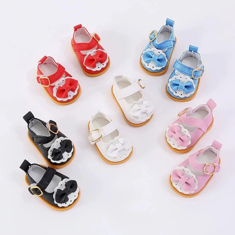 3.5cm Doll Canvas Shoes Leather Shoes For 15 17 cm For Labubu Doll Mini 1/6 BJD OB27 10cm Cotton Doll Clothing Outfit Accessory