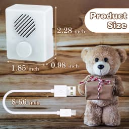16 Min DIY Voice Box, USB Voice Recording Button for Stuffed Animals, Bear, Plush, Baby Doll, Pillow. Record Custom Messages
