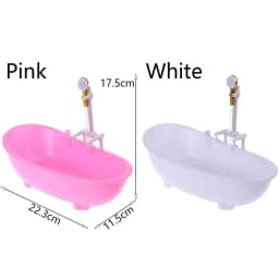 Playing House Dollhouse Furniture Bathing Plastic Tub Accessories 1:6 Scale Miniatures Electric Bathtub