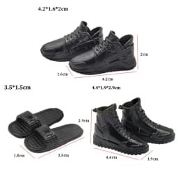 1Pair New Fashion 1/6 Shoes Plastic Multistyles Male Boots Shoes Clothes Accessories Fit Foot Length 2cm Dolls