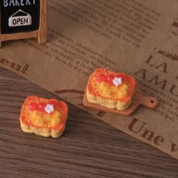 10pcs Miniature food toys, cakes, DIY resin accessories, doll houses, bakery decorations