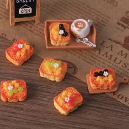 10pcs Miniature food toys, cakes, DIY resin accessories, doll houses, bakery decorations