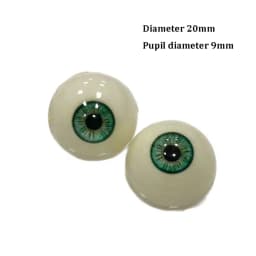 1pair 20mm Acrylic Fake Eyes Eyeballs with 3 Dimensional Fitting Eye 10 Styles Silicone Doll Simulation Eyeballs