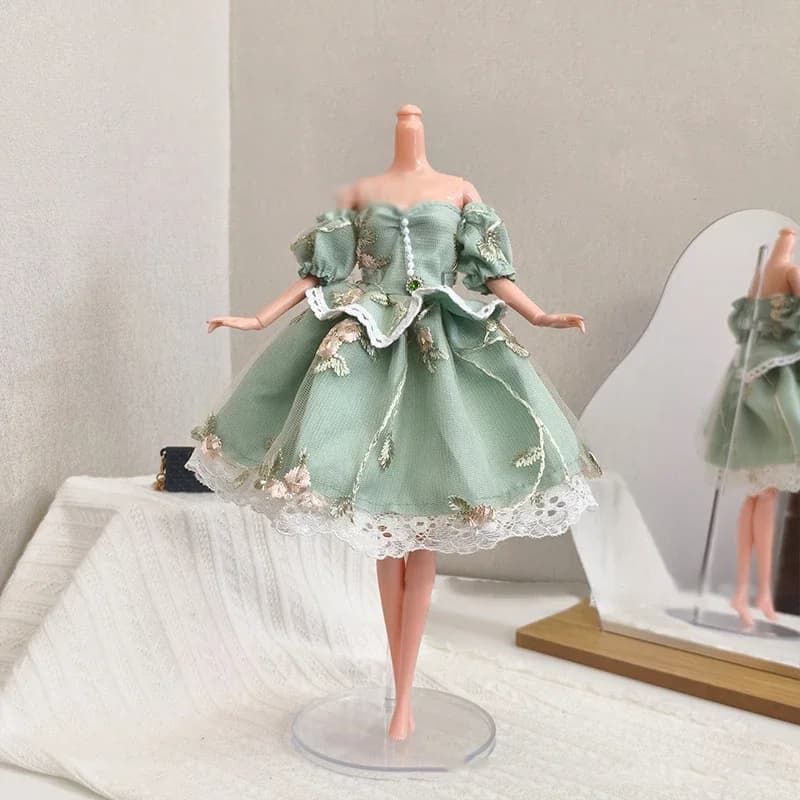 Fashion Doll Dress Clothes 30cm Doll Princess Dress Vintage Lace Group Elegant Dress Set For 1/6 BB FR Doll Toys Accessories
