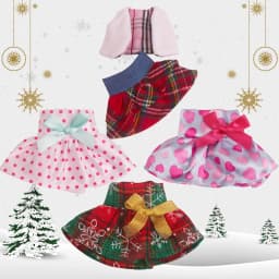 30CM Christmas Doll Skirts Colorful and Diverse Small Skirts Children's Favorite Doll Clothing Suitable for 30CM Christmas Dolls