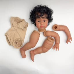 22Inch Already Painted Kits/Unpainted Kit Reborn Ellie Doll Kit Soft Touch Fresh Color DIY Doll Parts With Cloth Body