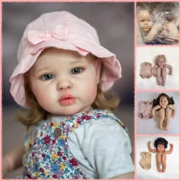 22Inch Already Painted Kits/Unpainted Kit Reborn Ellie Doll Kit Soft Touch Fresh Color DIY Doll Parts With Cloth Body