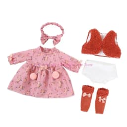18Inch Girl Doll DressingUp Outfit Set Polyester Fabric Doll Outfits with Hairband Dress for Children Roleplay Game Toy