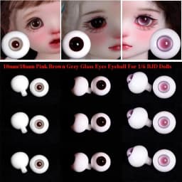 High Quality 10/18mm Glass Eyes Eyeball Pink Brown Grey Cute DIY Doll Making Crafts 1/4 Small Iris Eyes For 1/6 BJD Dolls