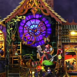 Zuuton Magic DIY Wooden Miniature Dollhouse Kit with LED Light 3D Puzzle Bookshelf Decor Creative Festival Gift for Book Lovers