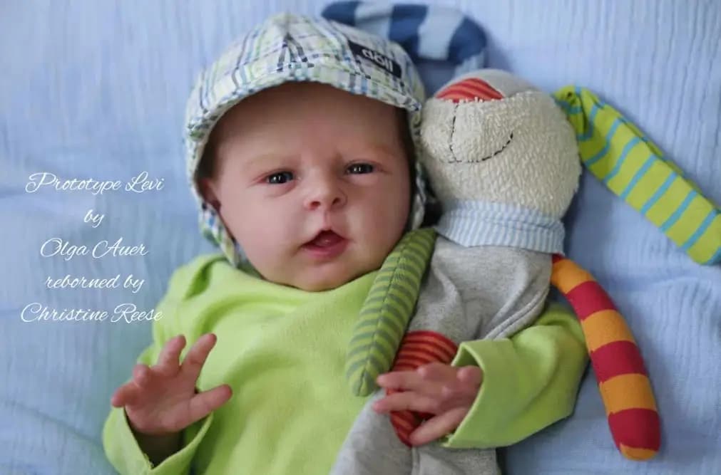 NPK 19Inch Unfinished Unpainted Reborn Doll Levi Fresh Color Soft Touch with Cloth Body