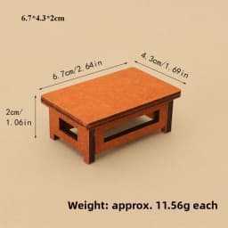 Mini 1/12 Dollhouse Miniature Chair Multistyles Modern Simple Wood Coffee Dining Table Chairs House Decoration
