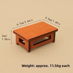 Mini 1/12 Dollhouse Miniature Chair Multistyles Modern Simple Wood Coffee Dining Table Chairs House Decoration