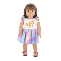 18 Inch American Doll Clothes Mix & Match Outfits, Rainbow Dress, Hoodie Jacket & Casual Tops for 43cm Reborn Baby Girl Dolls