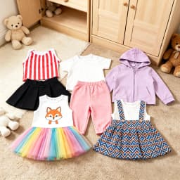18 Inch American Doll Clothes Mix & Match Outfits, Rainbow Dress, Hoodie Jacket & Casual Tops for 43cm Reborn Baby Girl Dolls
