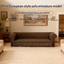 Miniature Sofa Model 1/12 Dollhouse Furniture Lazy Sofa Ornament Dollhouse Decor Accessories Micro Scene Photography Props