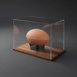 Memorabilia Display Box with Wood Base Dustproof Sports Memorabilia Display Container Acrylic Sports Memorabilia Box Detachable