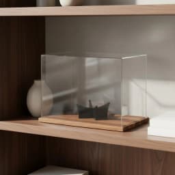 Memorabilia Display Box with Wood Base Dustproof Sports Memorabilia Display Container Acrylic Sports Memorabilia Box Detachable