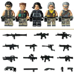 Military Building Block Special Forces Police Villain Rebel Mercenary Doll Small Particle Splicing Toy