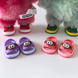 Suitable for Labubu Shoes Beach Slippers 15/17cm Plush Doll Universal Accessories Plastic Sandals Gifts DIY Children's Toys