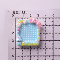 20pcs Mini Resin Photo Frame Plate Charms,Kawaii Bowknot Design,DIY Accessories for Dollhouse Decor,Hair Clips,Pretend Play